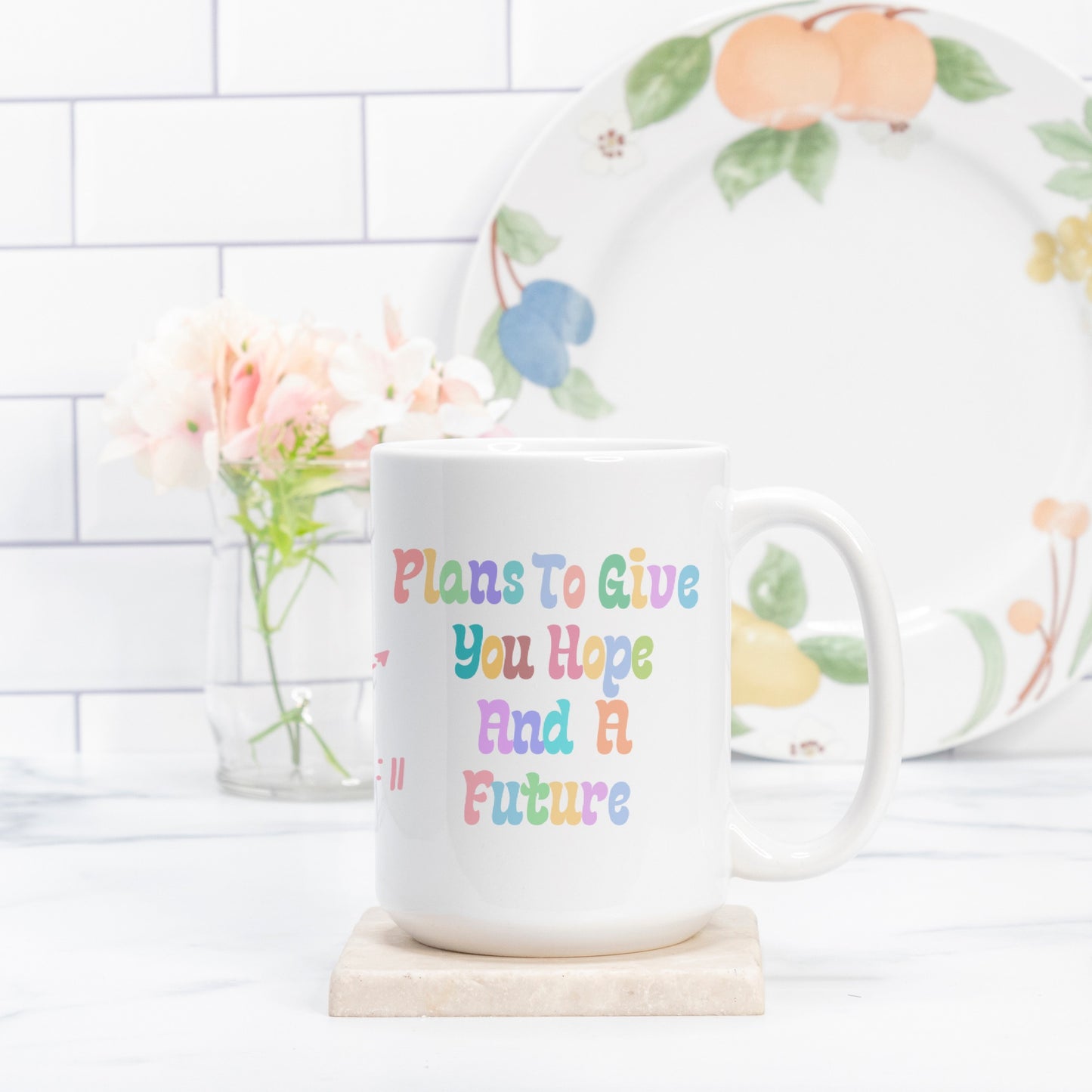 For I Know the Plans I Have For You Coffee Cup (Jeremiah 29:11) [Two Sided Mug 15 oz]