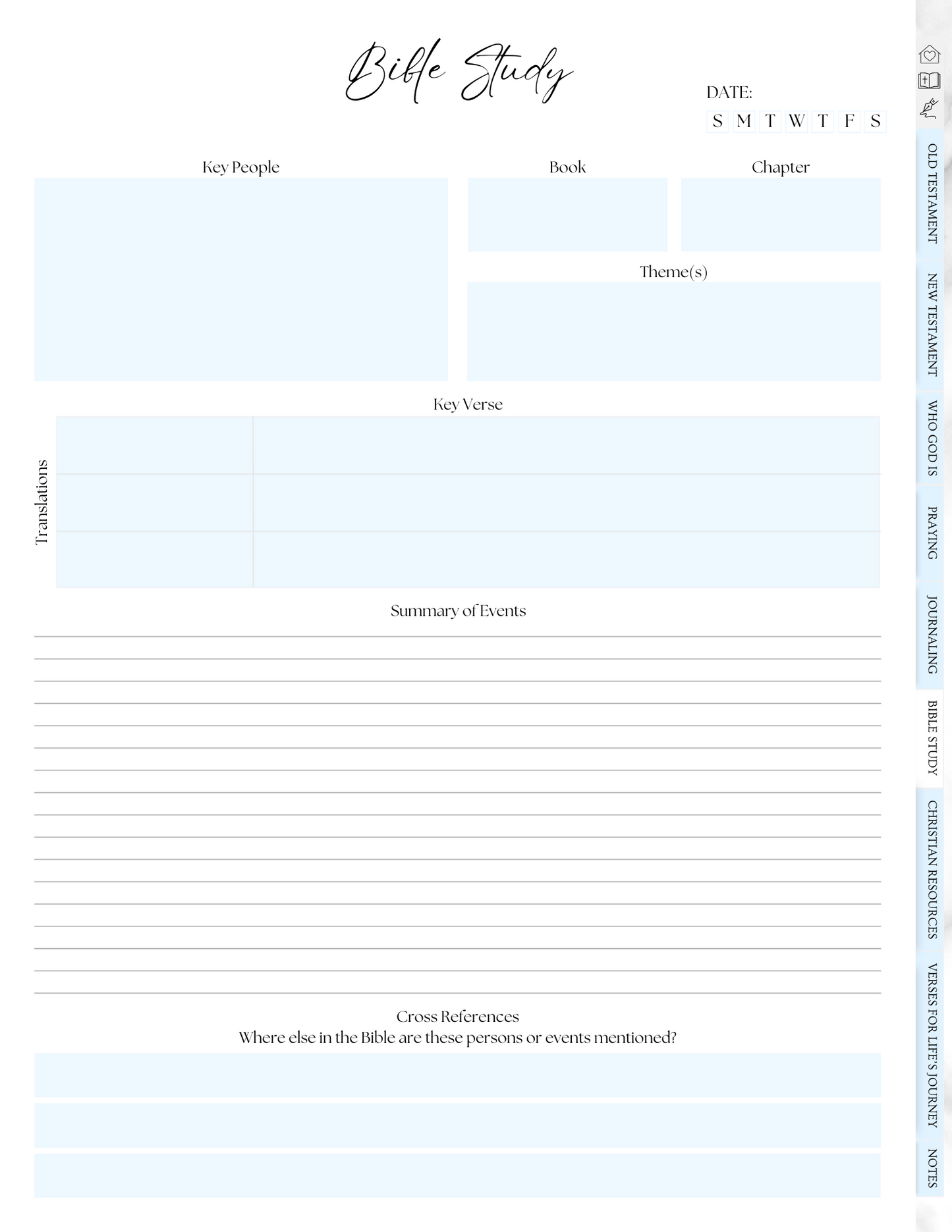 Essential Digital Bible Study Guide With Hyperlinked Tabs [Printable Edition]