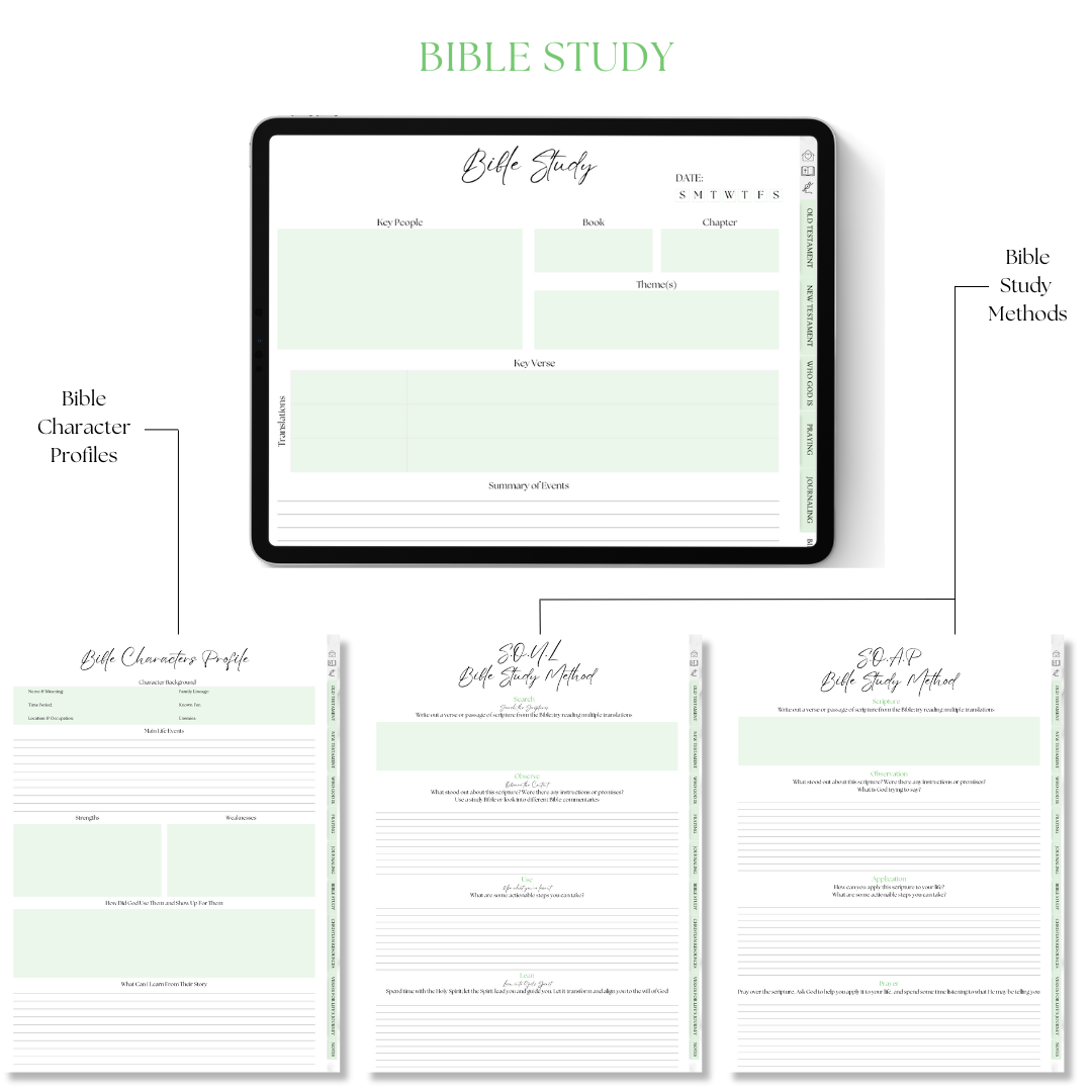 Essential Digital Bible Study Guide With Hyperlinked Tabs [Printable Edition]